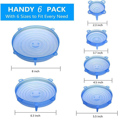 Tapas de silicona de protección para cocina Universal Adaptable 6 piezas