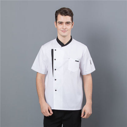 Chaqueta de Chef de Cocina de manga corta para hombres y mujeres